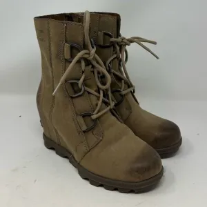 Sorel Joan of Artic II Waterproof Wedge Boots Leather Size 6