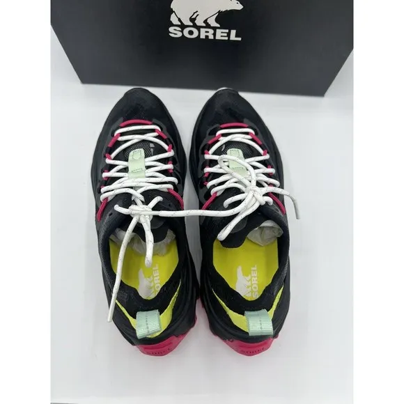 SOREL Kinetic Breakthru Tech Lace BLACK / Chrome Grey Women's Shoes Size 7