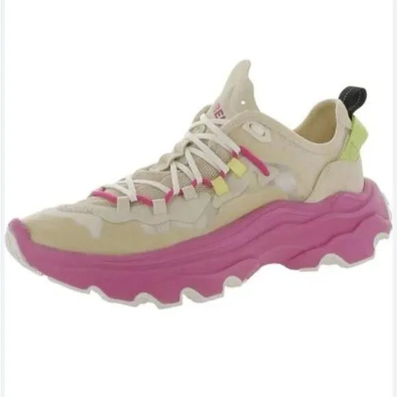 Sorel Kinetic Breakthru Tech Lace Sneakers Bleached Ceramic Fuchsia Fizz 7.5