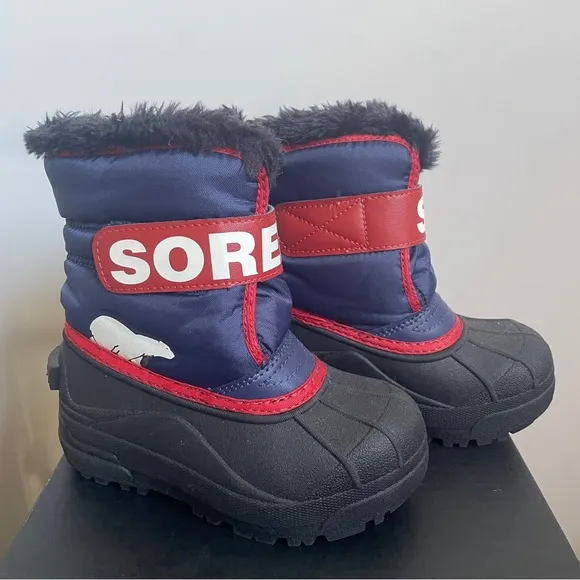 Sorel snow Commander Grip-Strap Fleece Snow Boots. Size 10. New