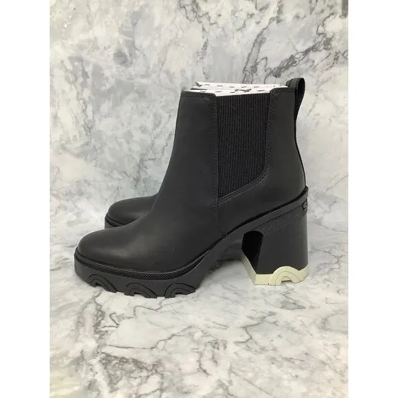 Sorel Sz 8.5 Brex Heeled Ankle Chelsea Boots Leather Waterproof Slip On BR10-18