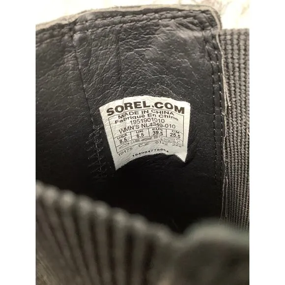 Sorel Sz 8.5 Brex Heeled Ankle Chelsea Boots Leather Waterproof Slip On BR10-18