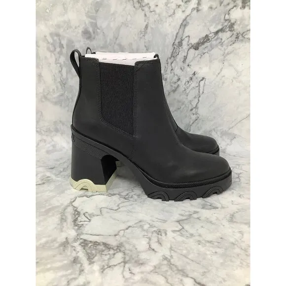 Sorel Sz 8.5 Brex Heeled Ankle Chelsea Boots Leather Waterproof Slip On BR10-18