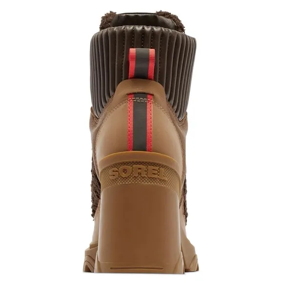 SOREL Tawny Buff &amp; Blackened Brown Brex Cozy Shearling Boots 9.5