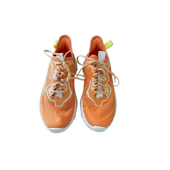 Sorel Womens Orange Yellow Kinetic Breakthru Tech Lace Sneakers Size 8.5