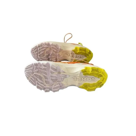 Sorel Womens Orange Yellow Kinetic Breakthru Tech Lace Sneakers Size 8.5