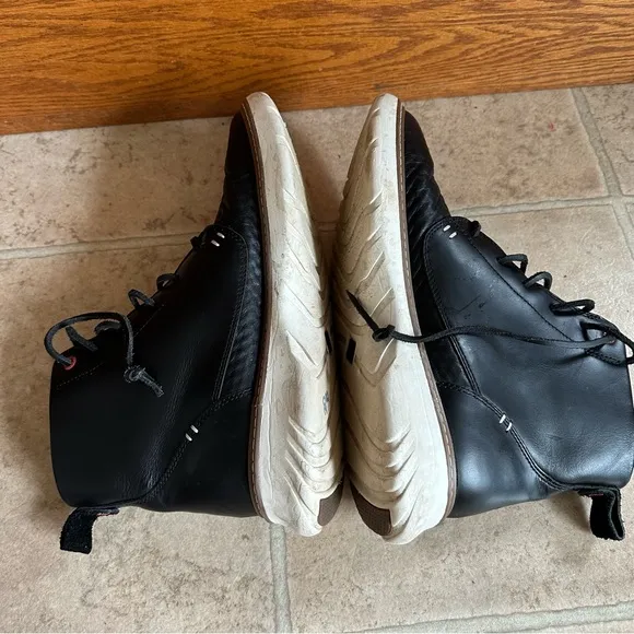 Sperry Element Apron Toe Black High Top Leather Boot 9.5