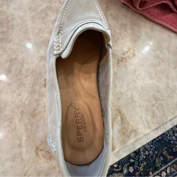 Sperry Gray Suede Slip-On Loafers with Penny Strap Woman’s. Sts81925