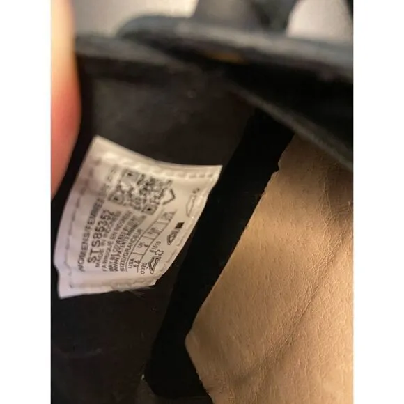 Sperry’s | A\O Vida Serpent Leather Boat Shoe | Black | 6.5