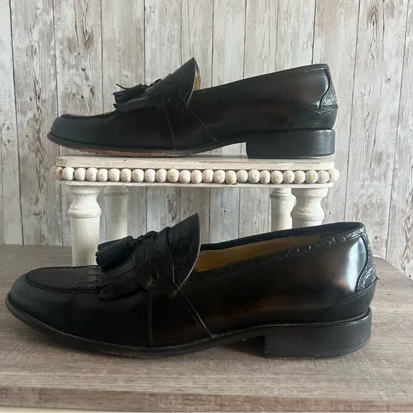 Stacy Adams Black Tassel Loafers 11