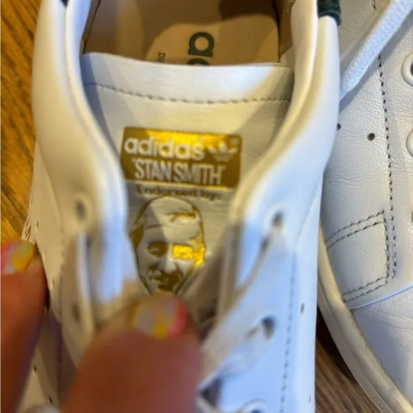 Stan Smith Adidas Sneakers white/blue/gold size 6 women’s