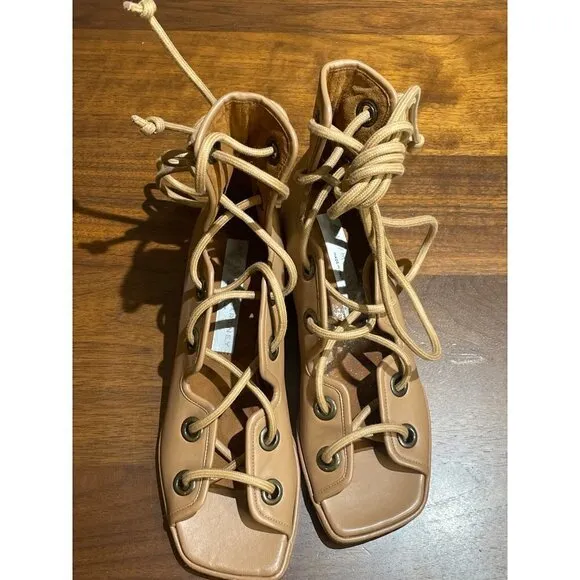 Stella McCartney Maia Strings Sandals in Soft Camel 35 5 Womens gladiator