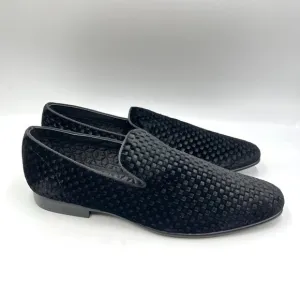 Steve Madden Mens 10.5  Lifted Black Velvet Velour Slip On Loafers Dress Shoes