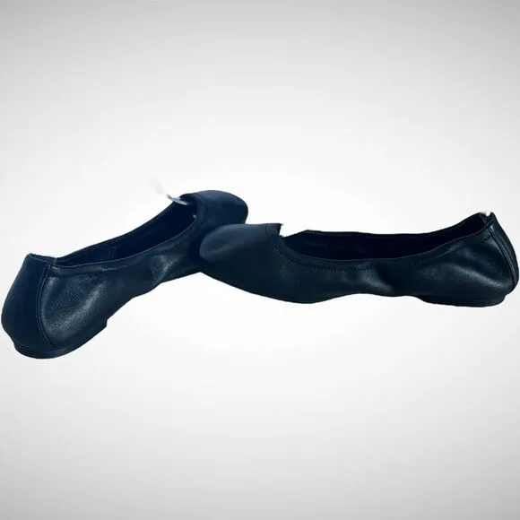 Stuart Weitzman Bardot Leather‎ Ballet Flats Shoe Black Size US 6 EU 36.5 NWOT