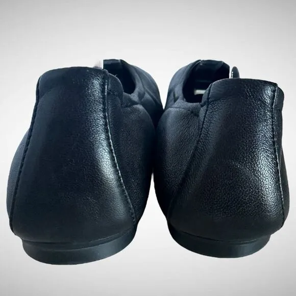 Stuart Weitzman Bardot Leather‎ Ballet Flats Shoe Black Size US 6 EU 36.5 NWOT