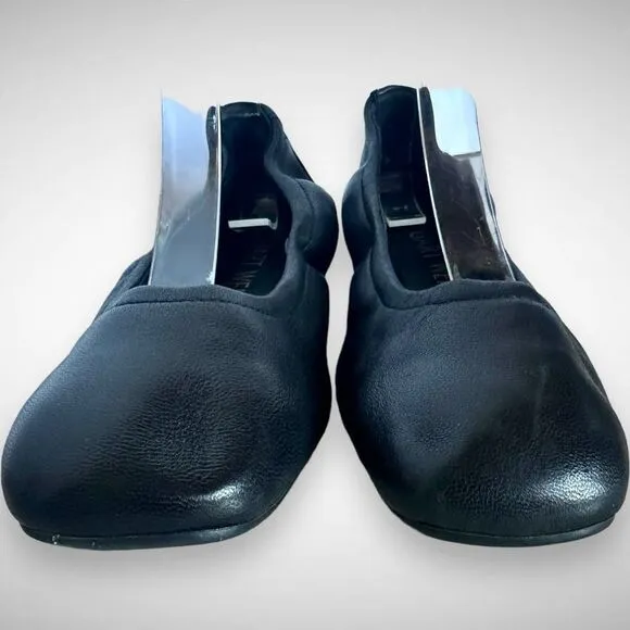 Stuart Weitzman Bardot Leather‎ Ballet Flats Shoe Black Size US 6 EU 36.5 NWOT