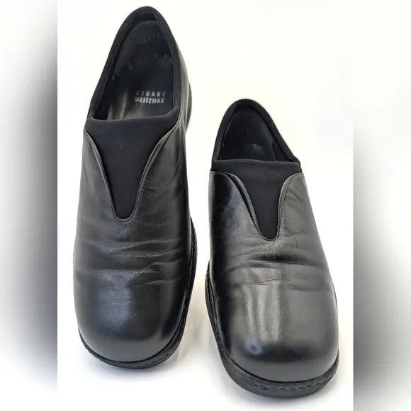 Stuart Weitzman Black Leather Loafers Women's Size 8M