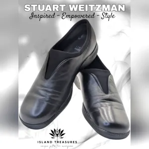 Stuart Weitzman Black Leather Loafers Women's Size 8M
