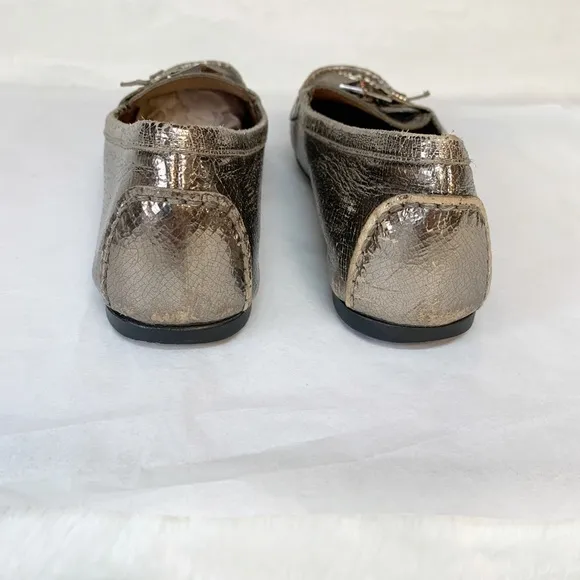 Stuart Weitzman Embossed Leather Loafers Size: 7