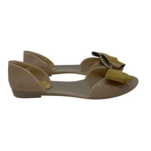 Stuart Weitzman Gemini Glitter Bow Jelly D'orsay Flats Size 41 US 10.5