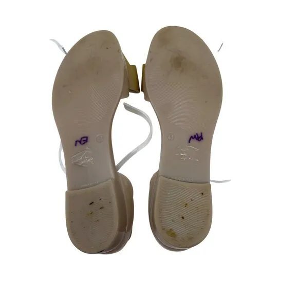 Stuart Weitzman Gemini Glitter Bow Jelly D'orsay Flats Size 41 US 10.5