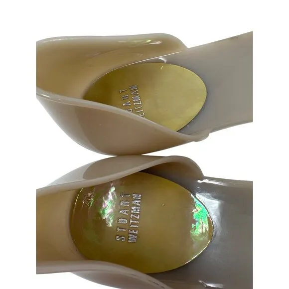 Stuart Weitzman Gemini Glitter Bow Jelly D'orsay Flats Size 41 US 10.5