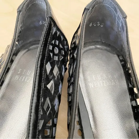 Stuart Weitzman Leather Laser cut Ballet Flats Sz 6.5