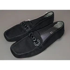 Stuart Weitzman Murphy Moc Embellished Suede Moccasins Loafers  Flats‎ 6.5