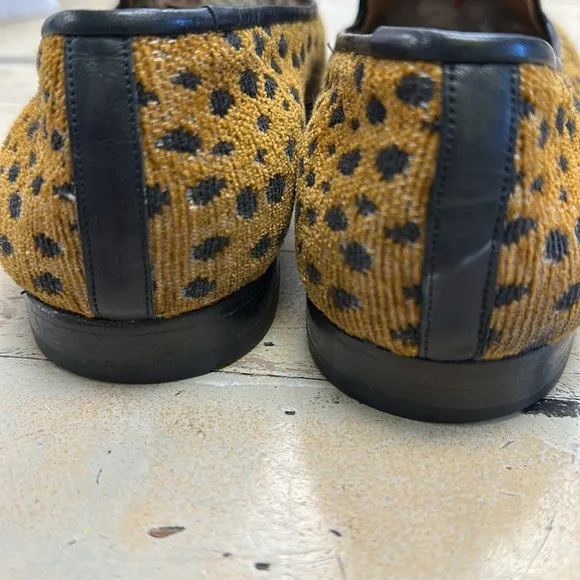 Stubbs &amp; Wootton Cheetah Leopard Needlepoint Loafers Size 9