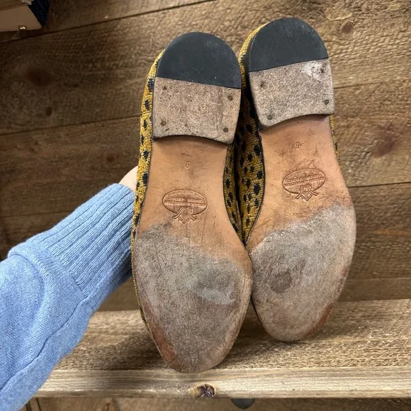 Stubbs &amp; Wootton Cheetah Leopard Needlepoint Loafers Size 9