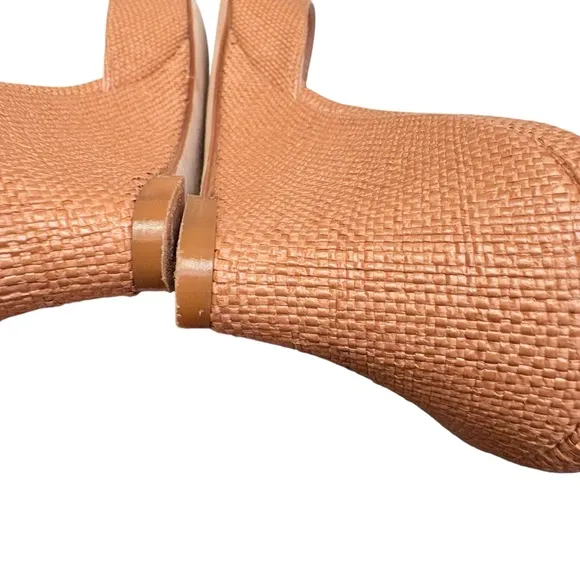 Stubbs &amp; Wootton Tan Raffia Mule Slides – Size 39.5 - Made in Spain