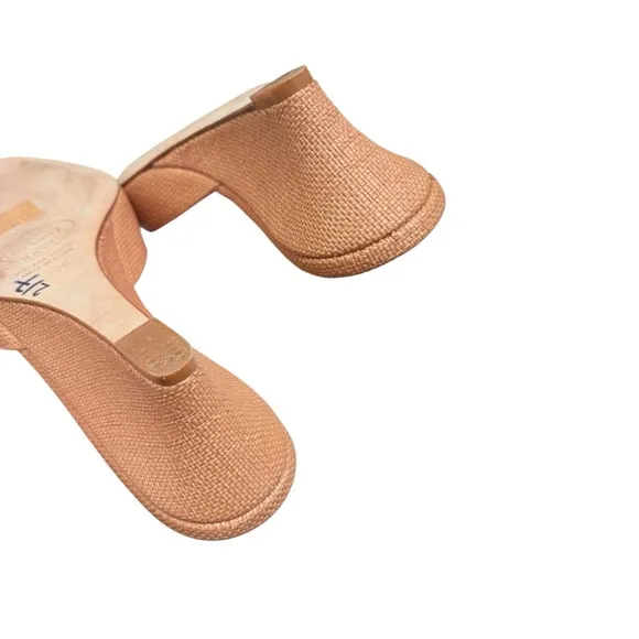 Stubbs &amp; Wootton Tan Raffia Mule Slides – Size 39.5 - Made in Spain