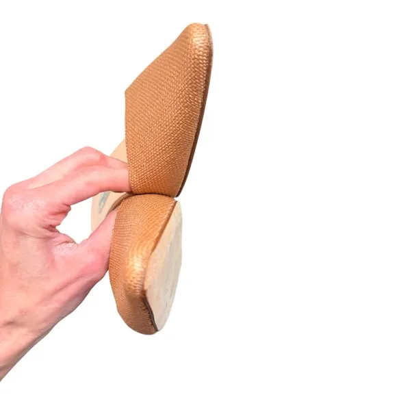 Stubbs &amp; Wootton Tan Raffia Mule Slides – Size 39.5 - Made in Spain