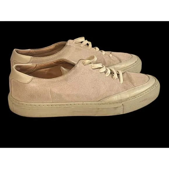 Suitsupply Beige Sand Suede Sneakers •Men 39/ 6• Shoes Low Top Casual $255