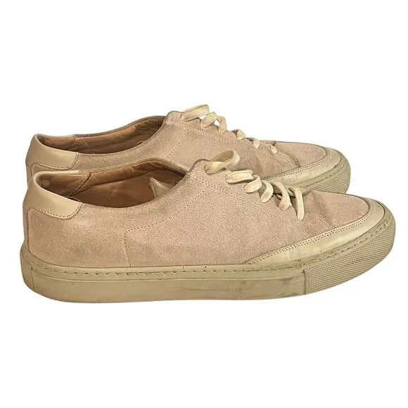 Suitsupply Beige Sand Suede Sneakers •Men 39/ 6• Shoes Low Top Casual $255