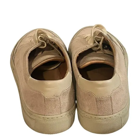 Suitsupply Beige Sand Suede Sneakers •Men 39/ 6• Shoes Low Top Casual $255