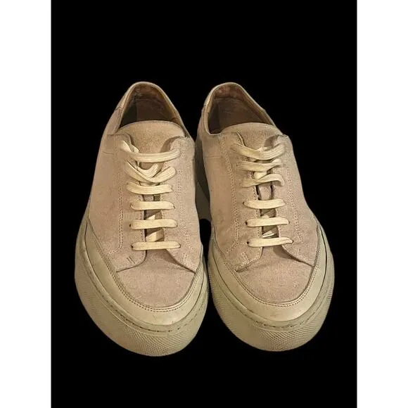 Suitsupply Beige Sand Suede Sneakers •Men 39/ 6• Shoes Low Top Casual $255