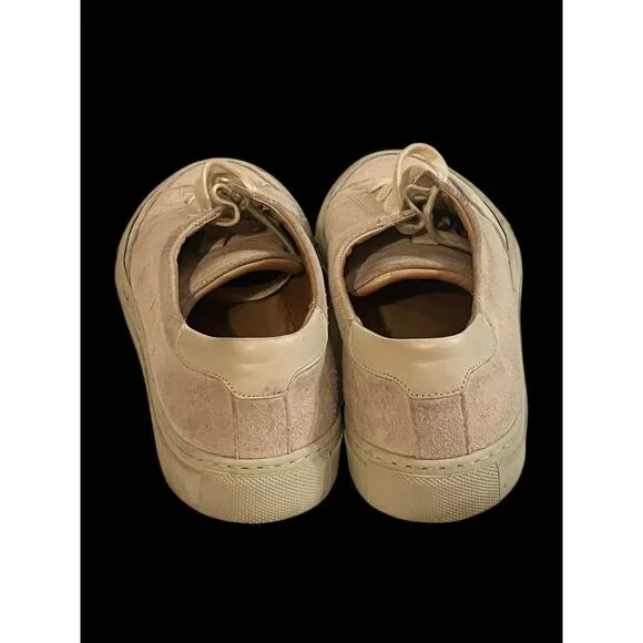 Suitsupply Beige Sand Suede Sneakers •Men 39/ 6• Shoes Low Top Casual $255