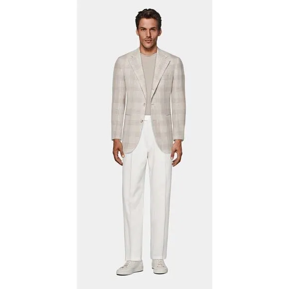 Suitsupply White Leather Sneakers •Men 39/ 6• Shoes Low Top Casual $255