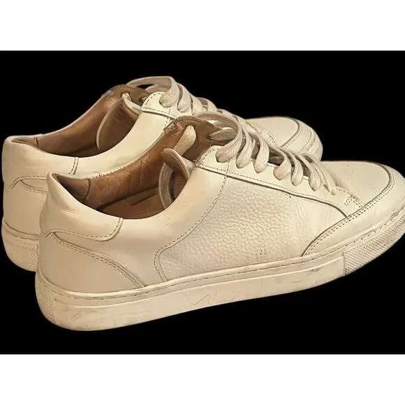 Suitsupply White Leather Sneakers •Men 39/ 6• Shoes Low Top Casual $255