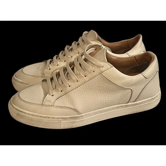 Suitsupply White Leather Sneakers •Men 39/ 6• Shoes Low Top Casual $255