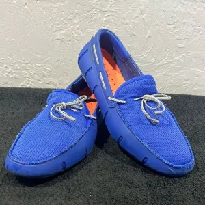 🏝️☀️🌊 SWIMS Braided Lace Knit Slip On Loafers Blue/Gray Men Sz 10 - EXCELLENT