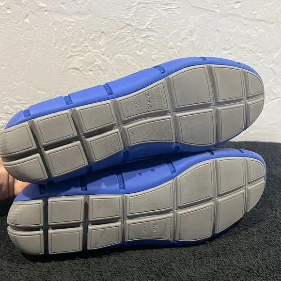 🏝️☀️🌊 SWIMS Braided Lace Knit Slip On Loafers Blue/Gray Men Sz 10 - EXCELLENT