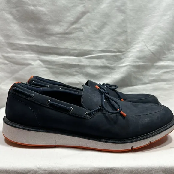 Swims Motion Camp Moc Men’ Nubuck Leather Navy Loafers Size 10