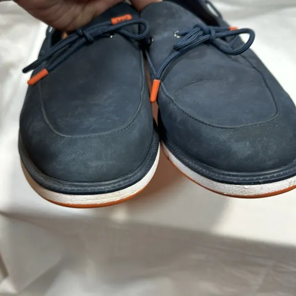 Swims Motion Camp Moc Men’ Nubuck Leather Navy Loafers Size 10