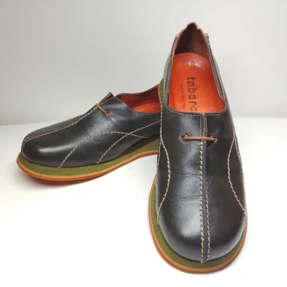 Tabarca Spain Leather Loafers Slip-on Walking Driving Shoes USA 6.5 Eur 37