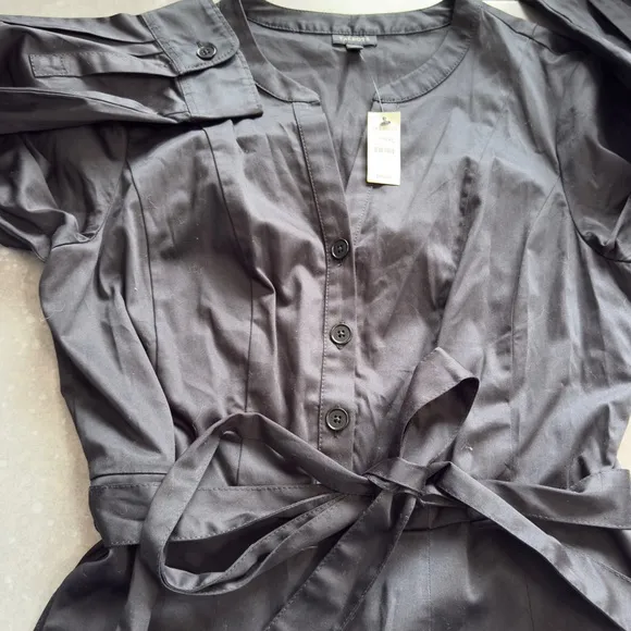 Talbots Black A-Line Shirt Dress - Size 10