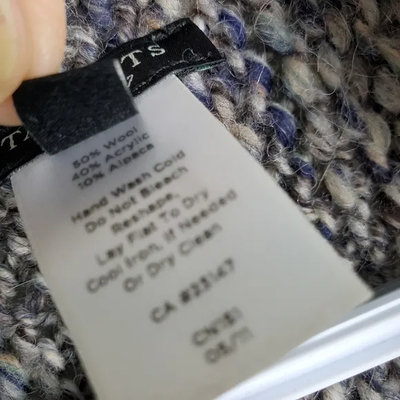 Talbots Open Drape Wool Alpaca Knit Cardigan