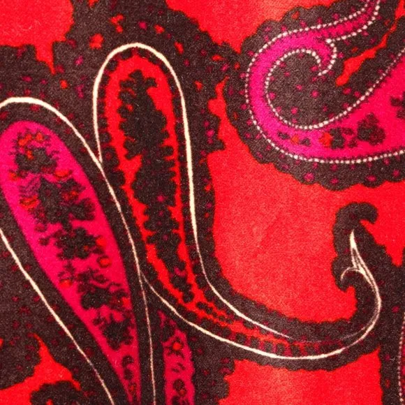Talbots Velvet Paisley Print Pencil Skirt