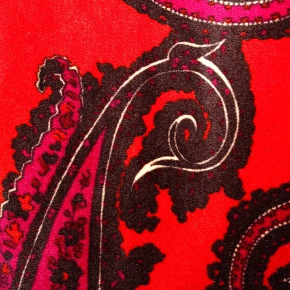 Talbots Velvet Paisley Print Pencil Skirt